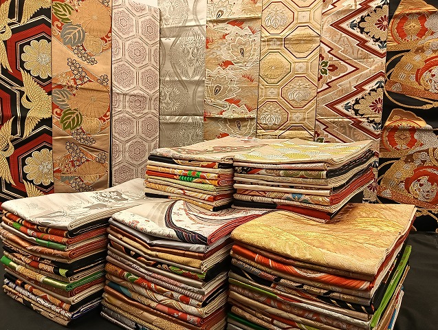 平和屋着物■袋帯 西陣 まとめて100点 鳳凰 向かい鶴 向かい蝶 更紗 花柄 宝相華 正倉院 佐賀錦 金銀糸  未使用品あり 全て正絹 mmm009