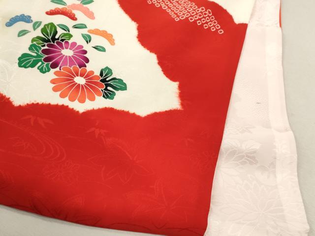 平和屋着物[]お宮参り　女の子　祝着　産着　初着　のしめ　檜扇草花文　逸品　CAAZ7045ze_6