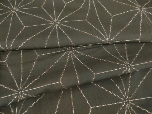 平和屋着物●本場大島紬　9マルキ　麻の葉文　正絹　逸品　DAAY9248az