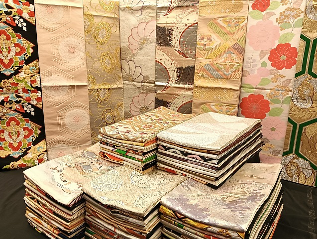 平和屋着物■袋帯 西陣 まとめて100点 鳳凰 向かい鶴 人物 風景 更紗 花柄 宝相華 楽器 駒刺繍 金銀糸 など 未使用品あり 全て正絹 mmm052