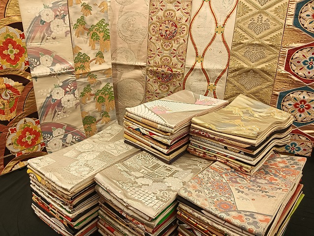 平和屋着物■袋帯 西陣 まとめて100点 鳳凰 向かい鶴 孔雀 風景 更紗 花柄 正倉院 佐賀錦 金彩 金銀糸 など 未使用品あり 全て正絹 mmm057
