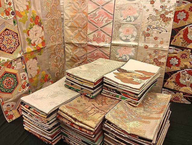 平和屋着物■袋帯 西陣 まとめて100点 向かい鳳凰 鶴 鴛鴦 蝶 花柄 七宝 正倉院 駒刺繍 佐賀錦 金銀糸 など 未使用品あり 全て正絹 mmm056