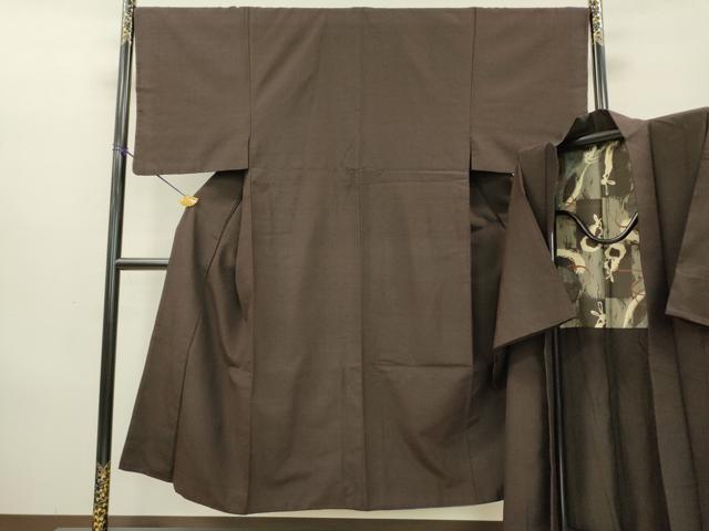 平和屋着物●男性　紬　アンサンブル　霞文　正絹　逸品　DAAX9968fe