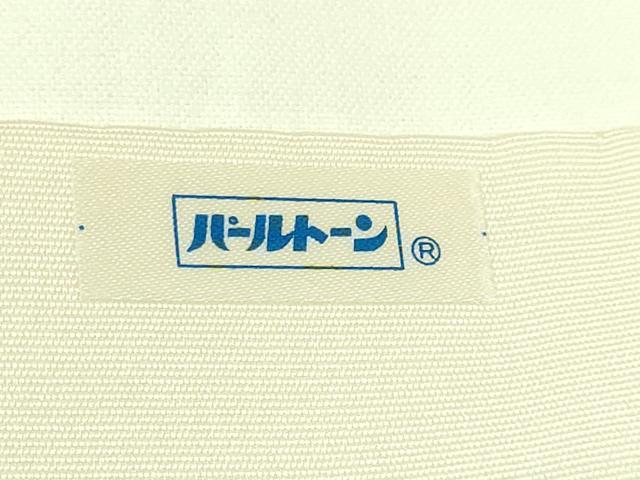平和屋着物●極上　塩瀬　九寸開き名古屋帯　手描き　枝花に小鳥　象牙色地　逸品　DZAB2090kh6_8