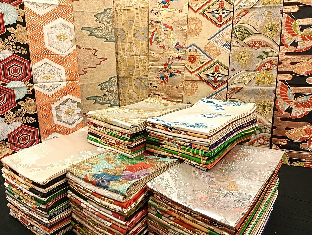 平和屋着物■袋帯 西陣 まとめて100点 鳳凰 向かい鶴 向かい蝶 花柄 正倉院 佐賀錦 山一織物 金銀糸 など 未使用品あり 全て正絹 mmm066