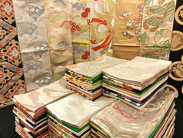 平和屋着物■袋帯 西陣 まとめて100点 鶴 鴛鴦 蝶 更紗 花柄 正倉院 佐賀錦 金銀糸 など 着用可能多数 未使用品あり 全て正絹 mmm071