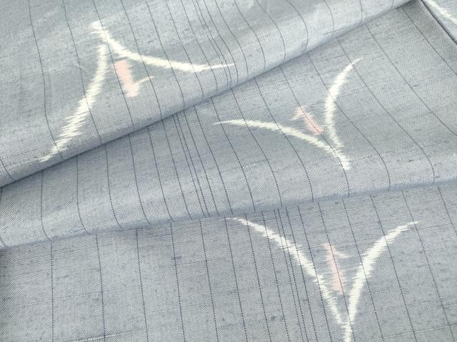 平和屋着物●上質な紬　鶴　正絹　逸品　DAAY9373az