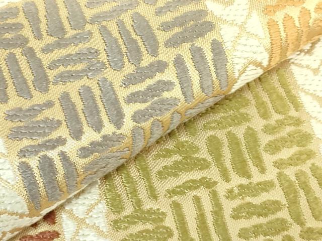平和屋着物●極上　西陣　川島織物　六通柄　本袋帯　市松文様　金糸　逸品　DZAB2304kh6_2