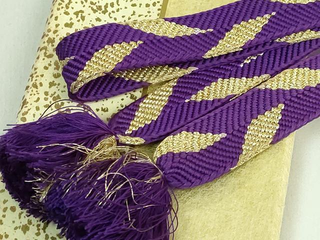 平和屋本店●極上　有職組紐道明　帯締め　笹浪組　金糸　宮内庁御用　国立博物館御用　東京芸術大学御用　逸品　DZAA11545kh6