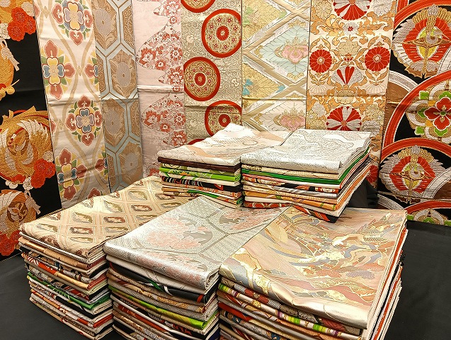 平和屋着物■袋帯 西陣 まとめて100点 鳳凰 向かい鶴 蝶 風景 更紗 花柄 正倉院 宝相華 佐賀錦 金銀糸 など 未使用品あり 全て正絹 mmm953