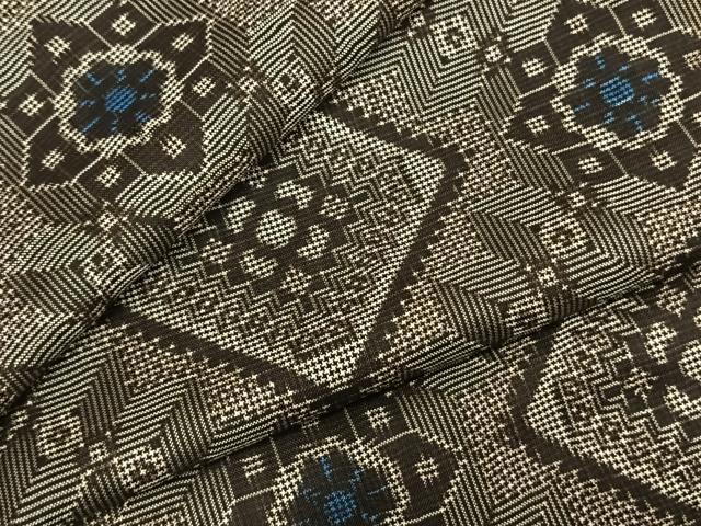 平和屋着物●本場大島紬　龍郷絣　正絹　逸品　AABD8583fy