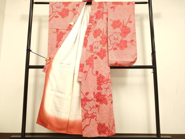 平和屋本店∵極上　女の子　十三参り　子供　祝着　総絞り　枝花文　逸品　DZAB3249kh6_1