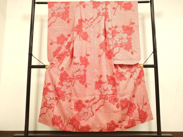 平和屋本店∵極上　女の子　十三参り　子供　祝着　総絞り　枝花文　逸品　DZAB3249kh6