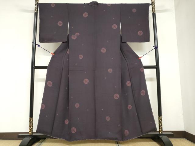 平和屋着物●上質な小紋　絞り　舞花文　さが美扱い　正絹　逸品　未使用　DAAZ7448ud