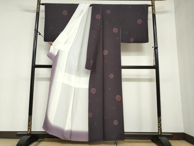 平和屋着物●上質な小紋　絞り　舞花文　さが美扱い　正絹　逸品　未使用　DAAZ7448ud