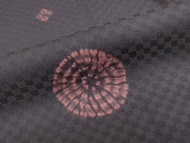 平和屋着物●上質な小紋　絞り　舞花文　さが美扱い　正絹　逸品　未使用　DAAZ7448ud