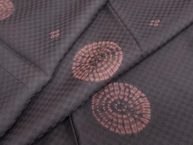 平和屋着物●上質な小紋　絞り　舞花文　さが美扱い　正絹　逸品　未使用　DAAZ7448ud