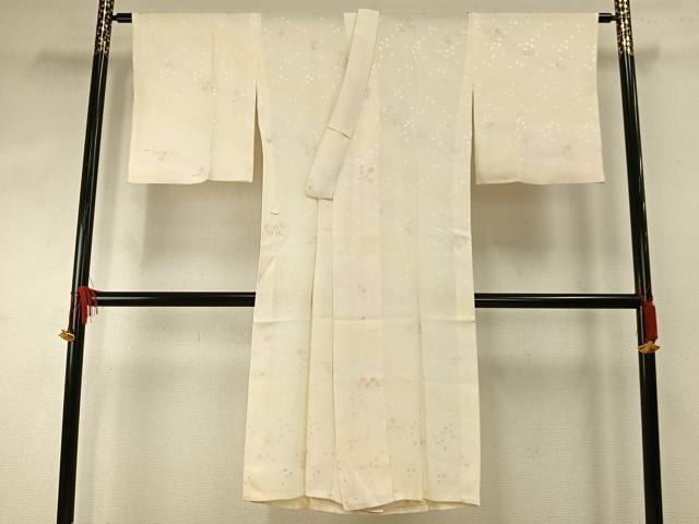 平和屋着物●長襦袢　無双仕立て　舞花文　暈し染め　金彩　正絹　逸品　AABD8598fy