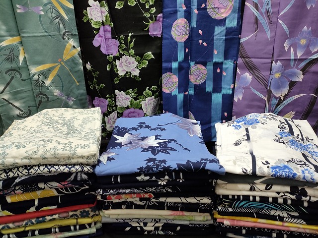 平和屋本店■浴衣 まとめて 45点 蜻蛉 花柄 山本寛斎 綿紅梅 しじら織 など 着用可能多数 未使用品あり ppp3078