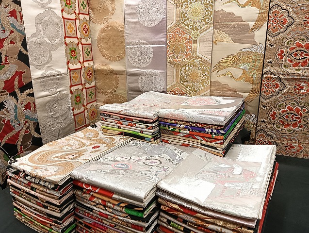 平和屋着物■袋帯 西陣 まとめて100点 鳳凰 鶴 向かい孔雀 尾長鳥 人物 蝶 更紗 松竹梅 花柄 正倉院 金銀糸 未使用品あり 全て正絹 mmm968