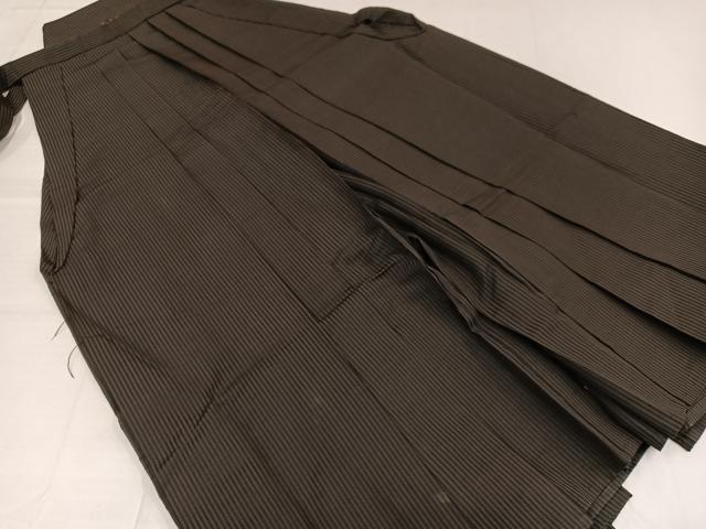 平和屋着物●男性　馬乗り袴　縞　森徳謹製　正絹　逸品　AABE0783ph