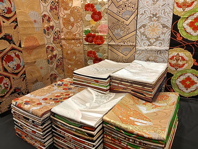 平和屋着物■袋帯 西陣 まとめて100点 鳳凰 向い鶴 孔雀 人物 蝶 更紗 花柄 正倉院 楽器 駒刺繍 金銀糸 など 未使用品あり 全て正絹 mmm979