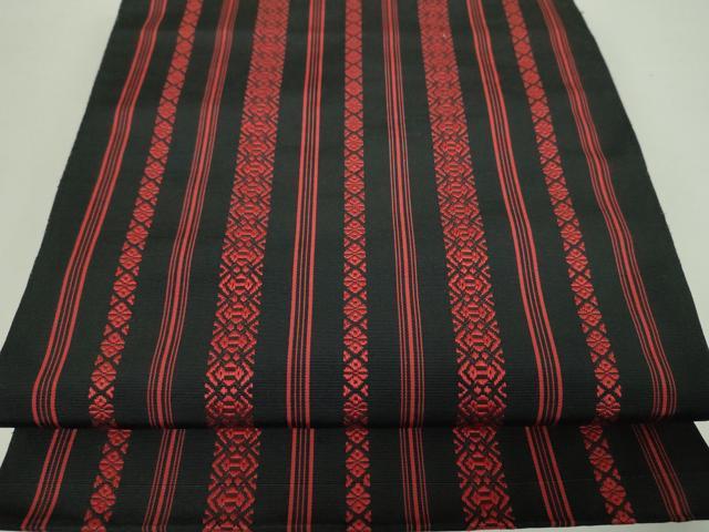 平和屋着物●八寸名古屋帯　博多織　献上　黒地　DABA1332ps