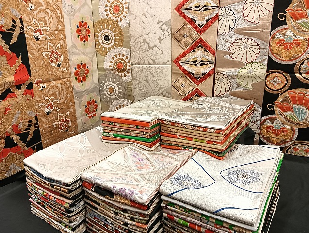 平和屋着物■袋帯 西陣 まとめて100点 向かい鳳凰 向かい鶴 尾長鳥 蝶 更紗 花柄 七宝 正倉院 金銀糸 など 未使用品あり 全て正絹 mmm987