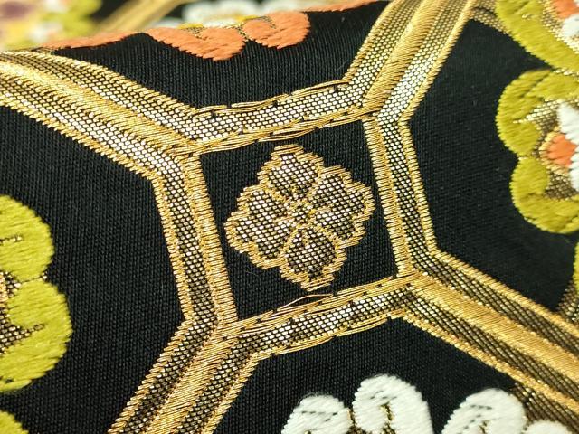 平和屋着物○極上 西陣 河合美術織物謹製 六通柄袋帯 唐織 蜀江花文