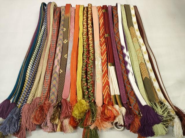 平和屋着物●和装小物　帯締め20本セット　高麗組　笹浪組　変わり貝ノ口　金糸　逸品　DABA7172zzz