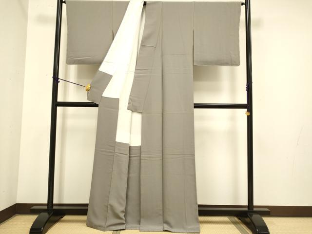 平和屋着物●極上　本草木染作家　啓圓　色無地　濃い胡桃染色　逸品　未使用　DZAB3884kh6_2