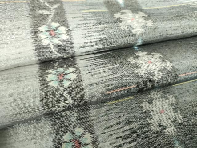 平和屋着物●小千谷紬　花間道　正絹　逸品　DABA1538ps