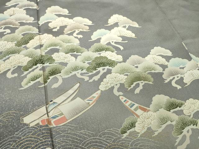 平和屋着物●訪問着　水辺風景　暈し染め　金彩　反端付き　正絹　逸品　未使用　DABA1540ps 平和屋着物○訪問着 水辺風景 暈し染め 金彩 反端付き 正絹 逸品 未