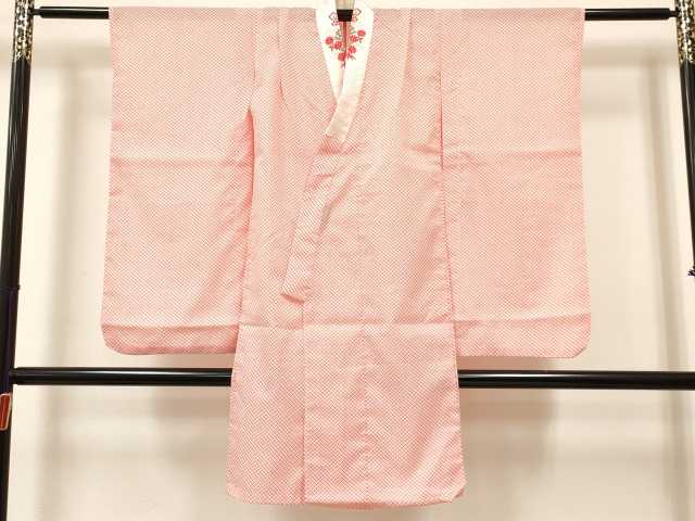 平和屋着物[]七五三　女の子　７歳　祝着　四つ身　長襦袢(単衣・半衿刺繍)セット　鳳凰　雪輪御所車花蝶文　金彩　逸品　DABA3569ma_6