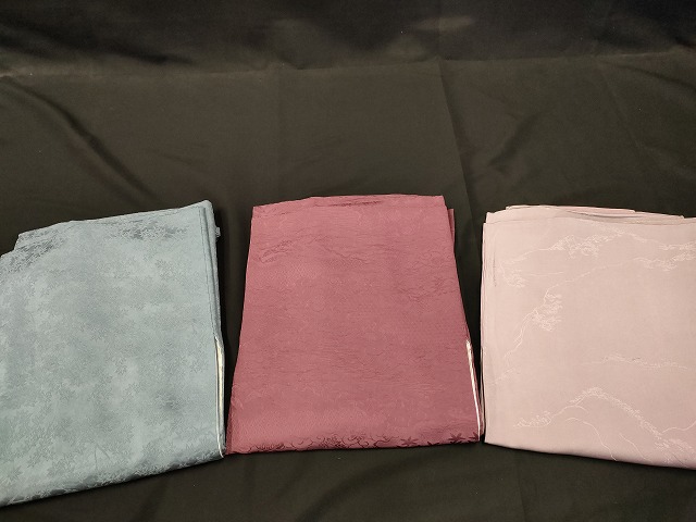 平和屋本店■色無地 まとめて 3点 花柄 地紋 など 着用可能多数 未使用品あり 全て正絹 ppp3231