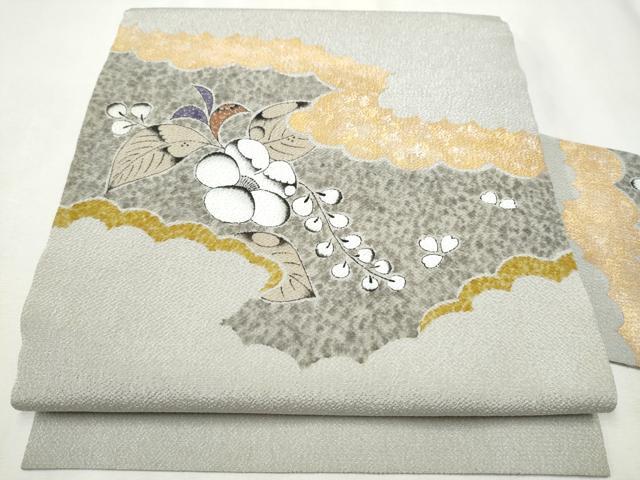 平和屋着物●内山晴祥　九寸名古屋帯　辻が花　金彩　鬼しぼ縮緬　正絹　逸品　CABB9508hy 11,266円