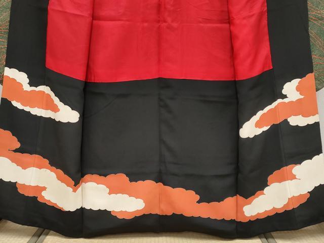 平和屋本店●極上　アンティーク　大正ロマン　中国三大刺繍　相良刺繍　振袖　飛鶴立波文　金彩　逸品　CYAA4434s6_2