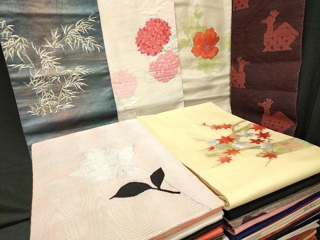 平和屋本店■夏物 名古屋帯 絽 紗 まとめて 50点 有栖川文様 薔薇 花柄 絽綴れ 羅 金銀糸 など 未使用品あり 全て正絹 se3880