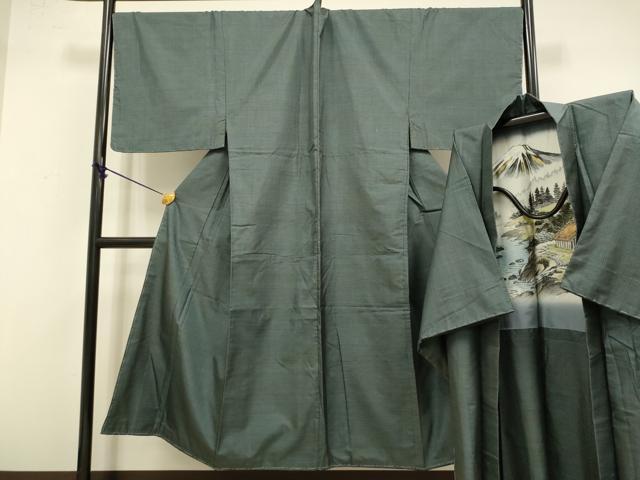 平和屋着物●極上　男性　本場大島紬　アンサンブル　キングサイズ　長羽織　100亀甲　総詰め　逸品　未使用　DZAB4719kh6