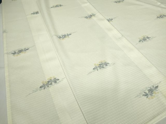平和屋着物＊夏物　小紋　絽　草花文　洗える着物　DABA4521az_3