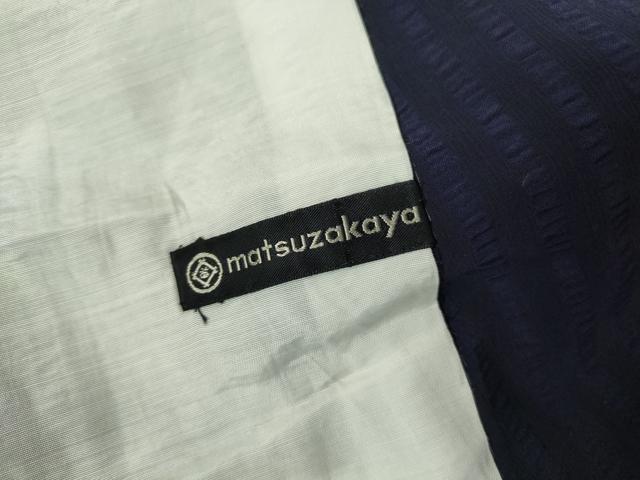 平和屋着物＊夏物　小紋　紗　縞　鉄紺色　松坂屋扱い　洗える着物　DABA4524az_6