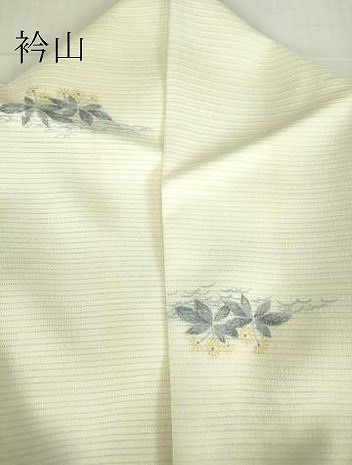 平和屋着物＊夏物　小紋　絽　草花文　洗える着物　DABA4521az_7