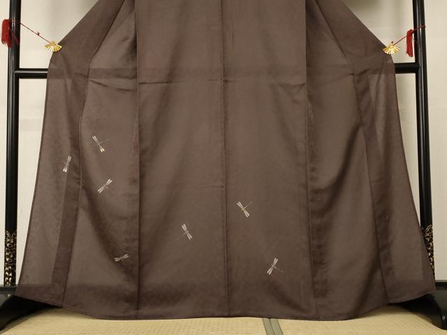 平和屋着物＊夏物　訪問着　絽　刺繍　蜻蛉　金彩　正絹　逸品　AABF2807jd_2