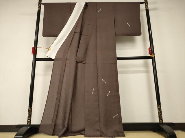 平和屋着物＊夏物　訪問着　絽　刺繍　蜻蛉　金彩　正絹　逸品　AABF2807jd_1