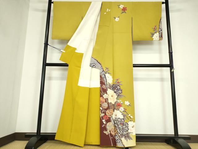 平和屋着物●訪問着　花毬文　金彩　正絹　逸品　DABA4675az_1