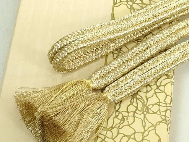 平和屋本店●極上　有職組紐道明　帯締め　冠組　金糸　宮内庁御用　国立博物館御用　東京芸術大学御用　逸品　DZAA11694kh6