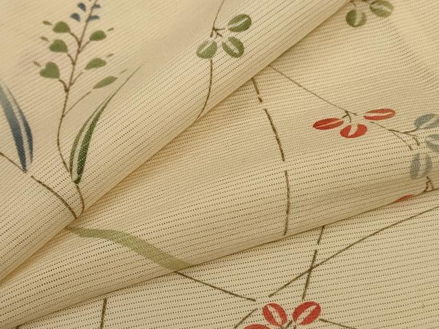 平和屋着物＊夏物　小紋　絽　萩文　正絹　逸品　AABF6825jd