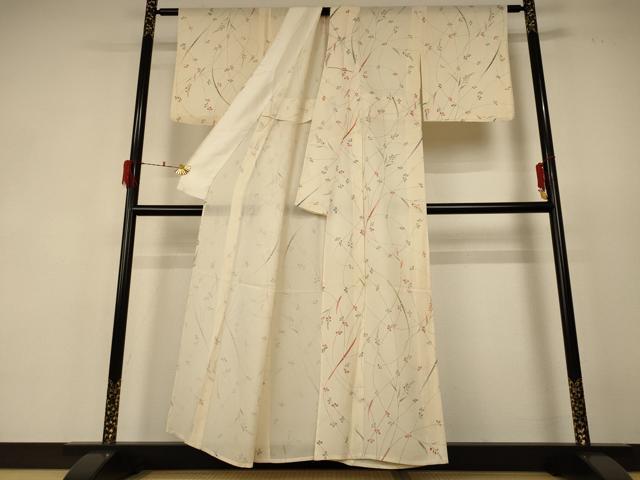 平和屋着物＊夏物　小紋　絽　萩文　正絹　逸品　AABF6825jd_2
