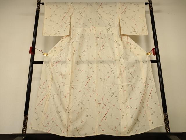 平和屋着物＊夏物　小紋　絽　萩文　正絹　逸品　AABF6825jd_1