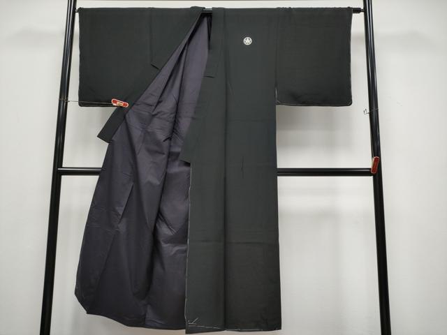 平和屋本店●極上　男性　黒紋付・羽織・馬乗り袴セット　羽裏：宝船　逸品　未使用　CYAA4543s6_1